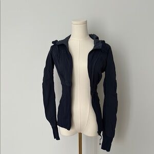 Lululemon Athletica Blue Utility Jacket with Structured Shoulders and Slim Fit
